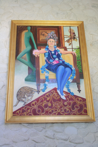 Ms. Bow, the Gift is a painting by Geoffrey Myers of Sebastian, Florida for STOUTHOUSE.